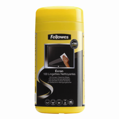 FELLOWES 螢幕專用清潔濕紙巾 (100 片) Screen Cleaning Wipes Tub